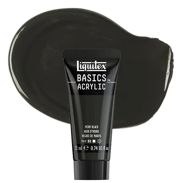 Vopsea acrilică Liquitex Basics, 22 ml - 244, ivory black