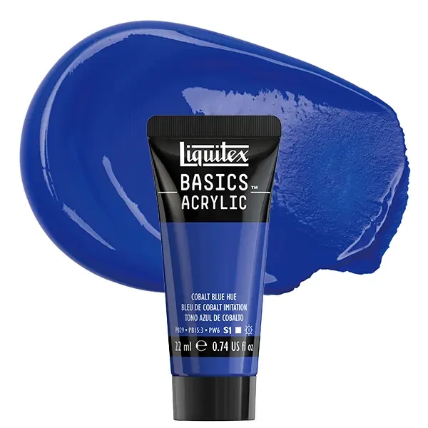 Vopsea acrilică Liquitex Basics, 22 ml - 381, cobalt blue hue