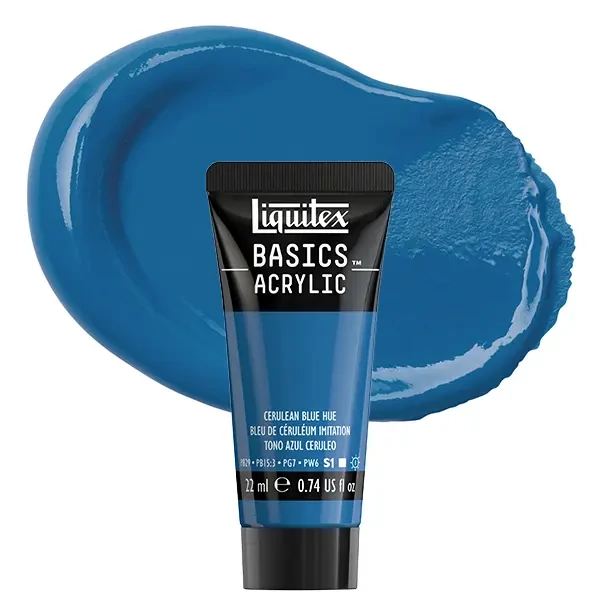 Vopsea acrilică Liquitex Basics, 22 ml - 470, cerulean blue hue