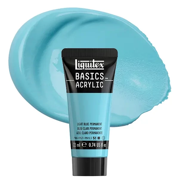 Vopsea acrilică Liquitex Basics, 22 ml - 770, light blue permanent