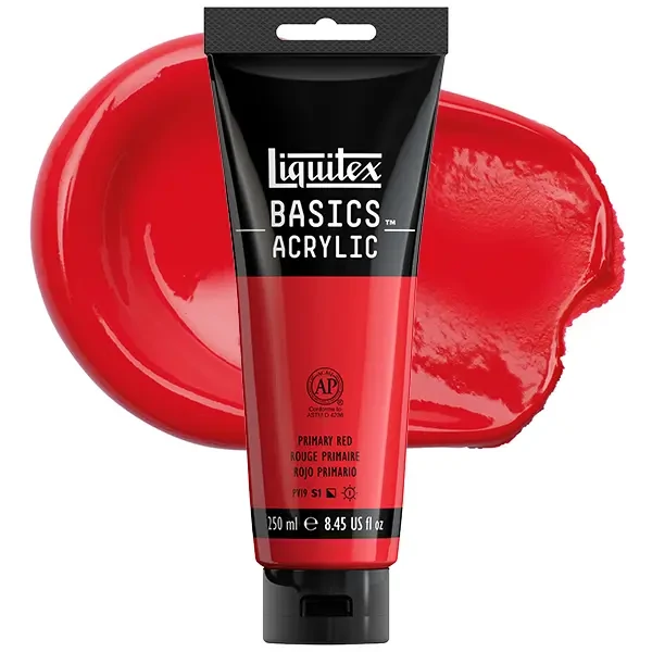 Liquitex Basics vopsea acrilică, 250 ml - 415, primary red
