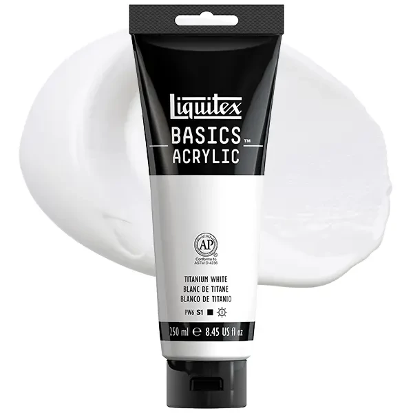 Liquitex Basics vopsea acrilică, 250 ml - 432, titanium white