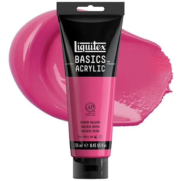 Liquitex Basics vopsea acrilică, 250 ml - 500, medium magenta