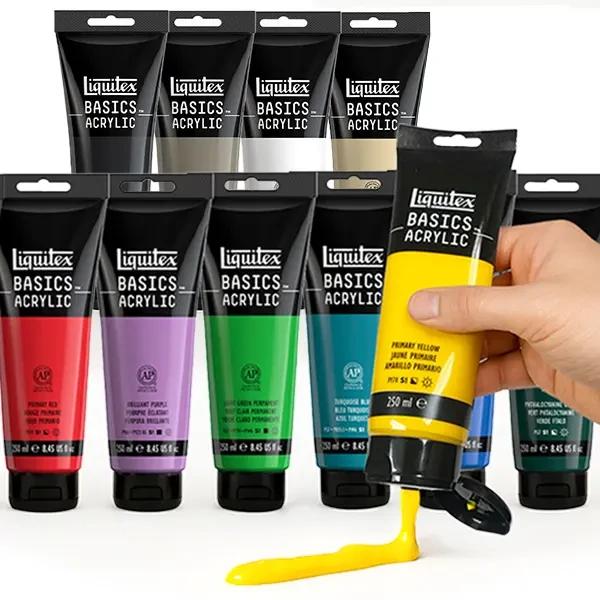 Liquitex Basics vopsea acrilică, 250 ml - 432, titanium white