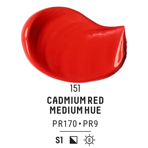 Vopsea acrilică Liquitex Basics, 22 ml - 151, cadmium red medium hue