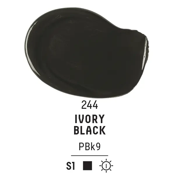 Vopsea acrilică Liquitex Basics, 22 ml - 244, ivory black