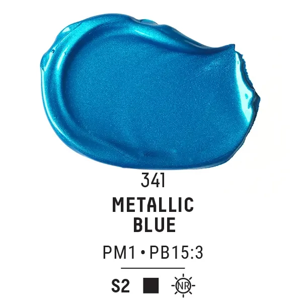 Liquitex Basics vopsea acrilică, 118 ml - 341, metallic blue