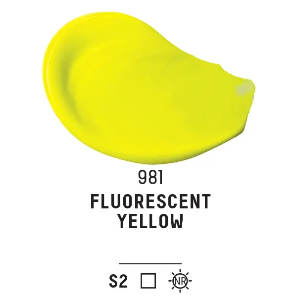 Vopsea acrilică Liquitex Basics, 22 ml - 981, fluorescent yellow