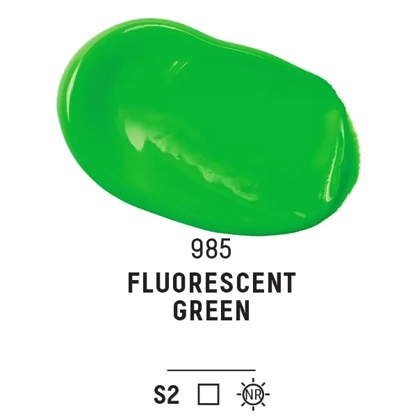 Vopsea acrilică Liquitex Basics, 22 ml - 985, fluorescent green