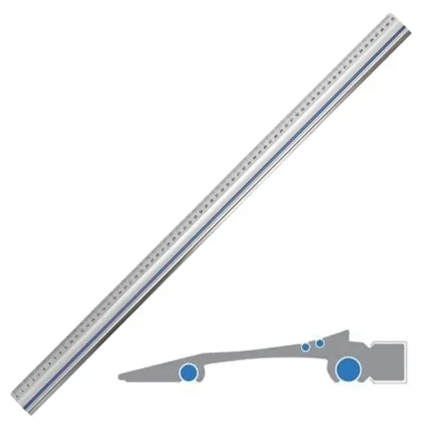 Leniar rigla din aluminiu cu muchie de tăiere din oțel - 70 cm