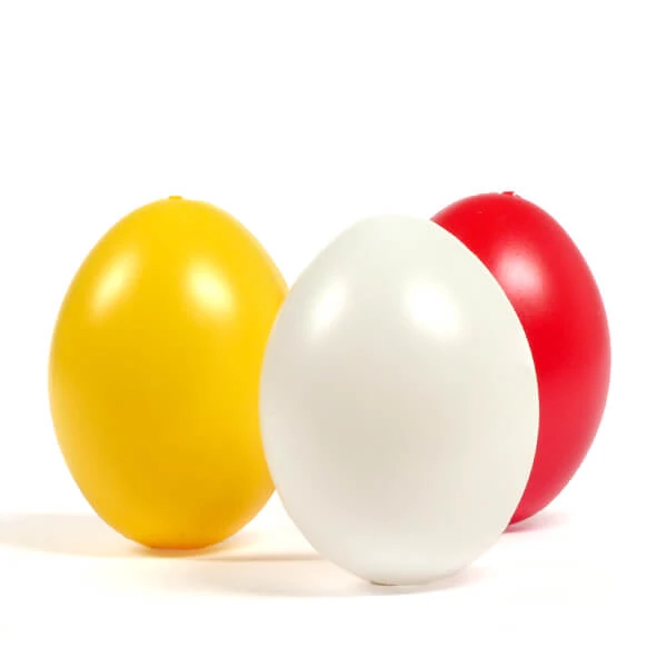 Ou colorat din plastic 6x4,5 cm - galben, agățabil