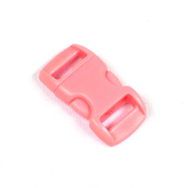 Cataramă din plastic curbat Paracord, Duraflex, 10 mm - roz strălucitor