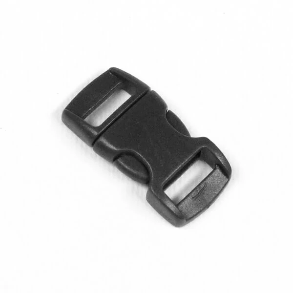 Clemă din plastic curbat Paracord, Duraflex, 10 mm - negru