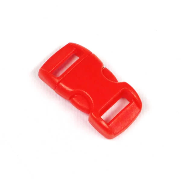 Cataramă din plastic curbat Paracord, Duraflex, 10 mm - roșu
