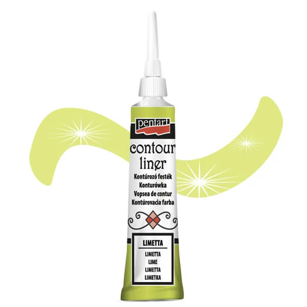 Vopsea de conturare Pentart, universala, 20 ml - var, sidefat