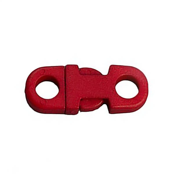 Cataramă din plastic pentru microcord, colier - rosu