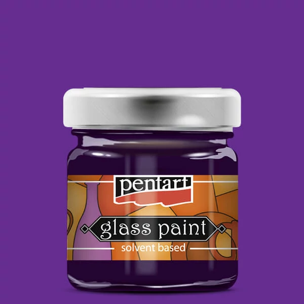 Vopsea de sticlă cu solvent Pentart, 30 ml - 25113 violet