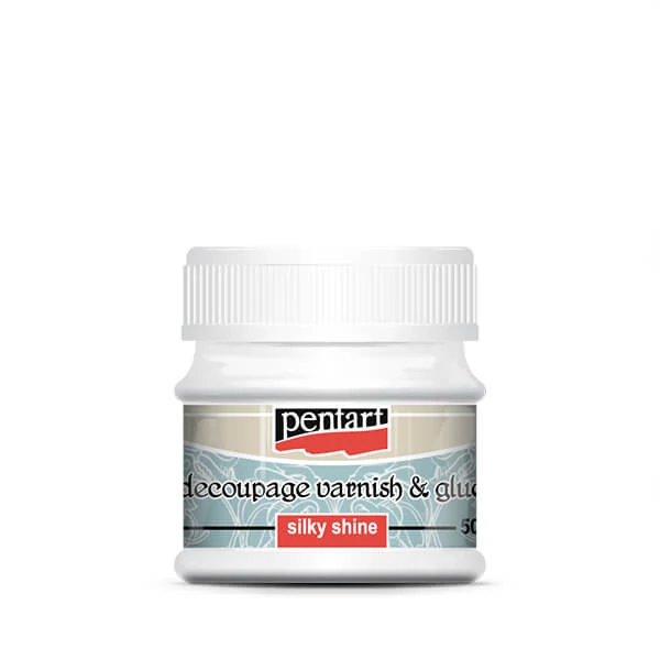 Lac adeziv Pentart decoupage, 50 ml - luciu mătăsos
