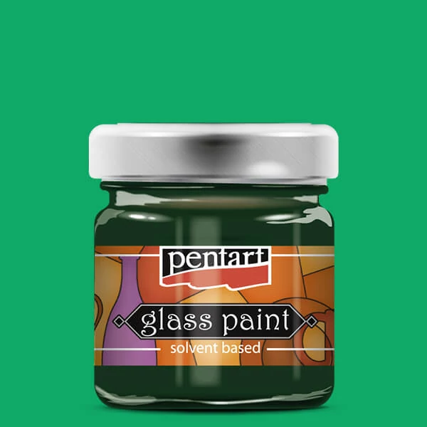 Vopsea de sticlă cu solvent Pentart, 30 ml - 780 verde