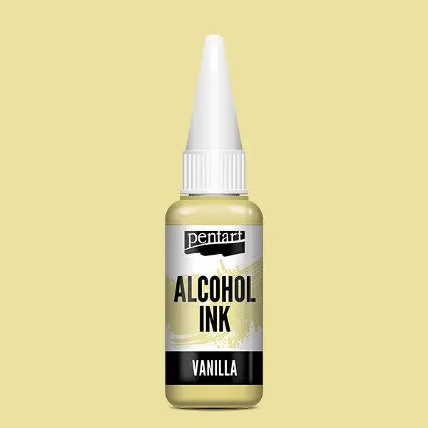 Cerneală pe bază de alcool Pentart, Media ink, cerneală lichidă, 20 ml - vanilie