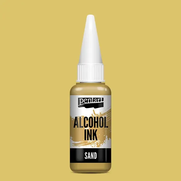 Cerneală pe bază de alcool Pentart, Media ink, cerneală lichidă, 20 ml - nisip