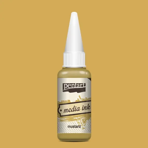 Pentart Media ink, vopsea cerneală , 20 ml - muștar