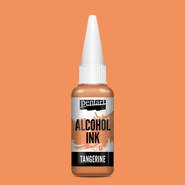 Cerneală pe bază de alcool Pentart, Media ink, cerneală lichidă, 20 ml - mandarin