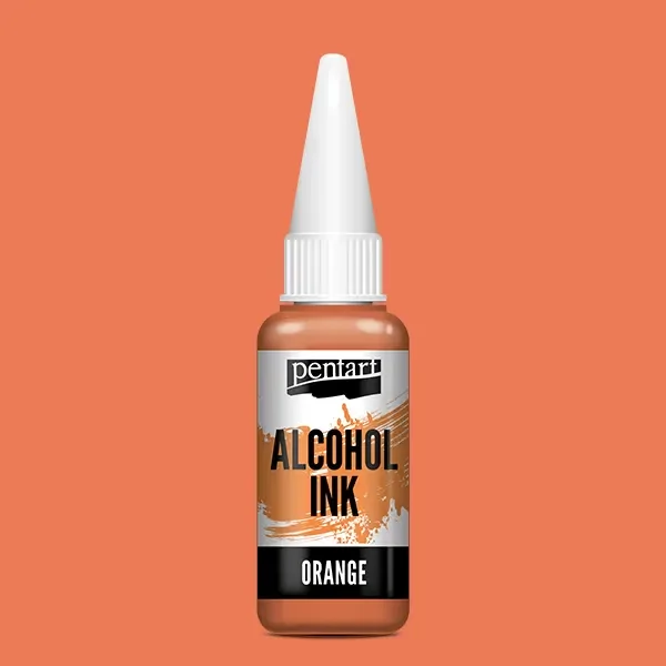 Cerneală pe bază de alcool Pentart, Media ink, cerneală lichidă, 20 ml - portocaliu
