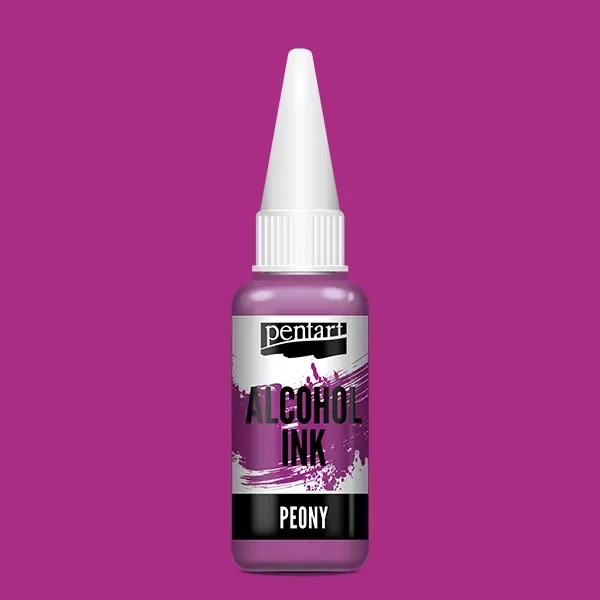 Cerneală pe bază de alcool Pentart, Media ink, cerneală lichidă, 20 ml - bujor