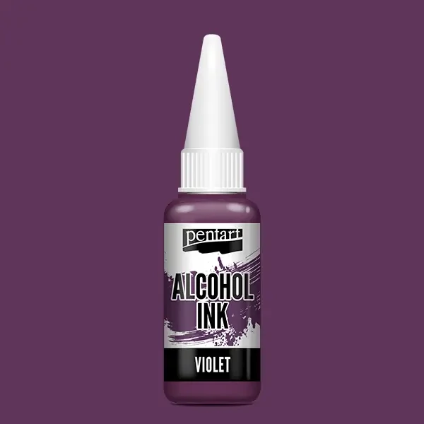 Cerneală pe bază de alcool Pentart, Media ink, cerneală lichidă, 20 ml - liliac
