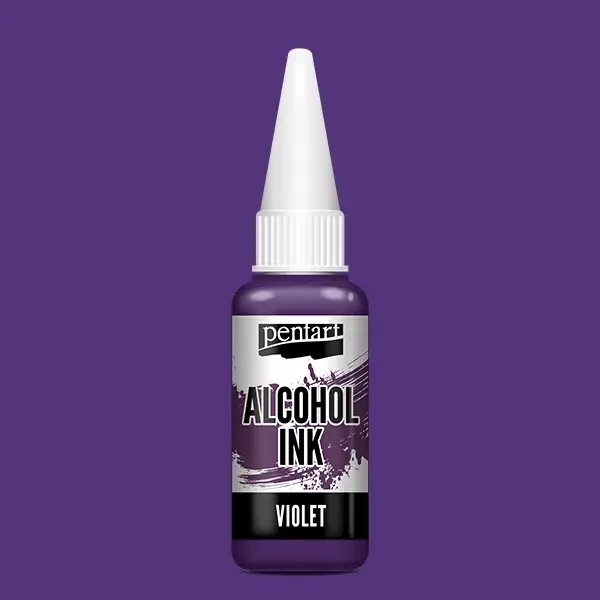 Cerneală pe bază de alcool Pentart, Media ink, cerneală lichidă, 20 ml - violet