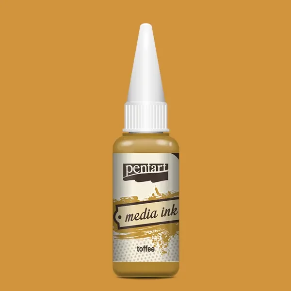 Cerneală pe bază de alcool Pentart, Media ink, cerneală lichidă, 20 ml - caramel