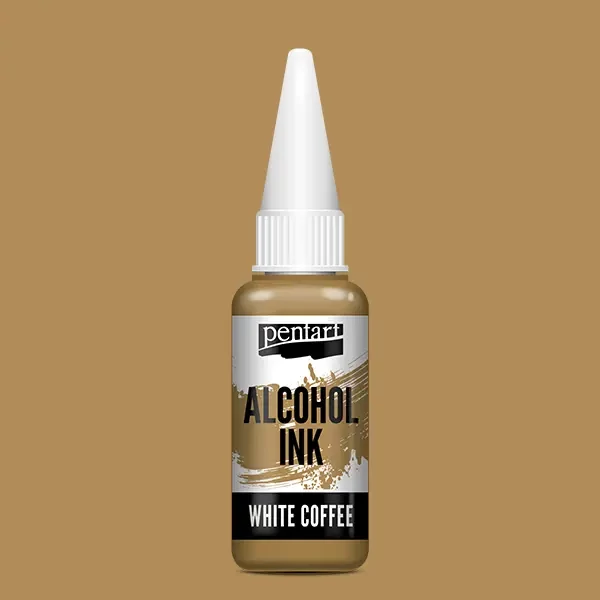 Cerneală pe bază de alcool Pentart, Media ink, cerneală lichidă, 20 ml - cafea cu lapte