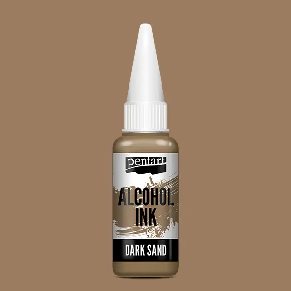 Cerneală pe bază de alcool Pentart, Media ink, cerneală lichidă, 20 ml - nisip negru