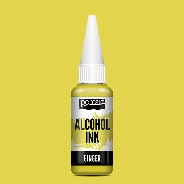 Cerneală pe bază de alcool Pentart, Media ink, cerneală lichidă, 20 ml - ghimbir