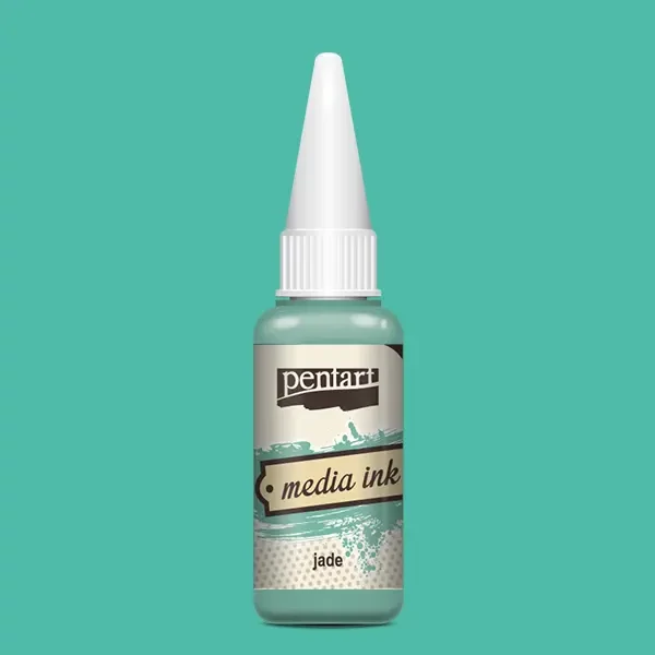 Cerneală pe bază de alcool Pentart, Media ink, cerneală lichidă, 20 ml - piatră de jad