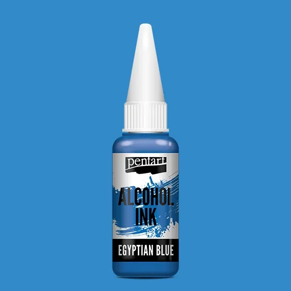 Cerneală pe bază de alcool Pentart, Media ink, cerneală lichidă, 20 ml - albastru egiptean