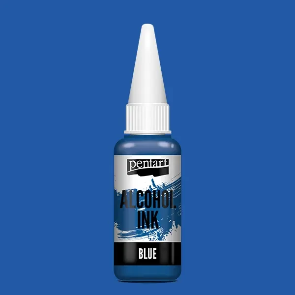 Cerneală pe bază de alcool Pentart, Media ink, cerneală lichidă, 20 ml - albastru