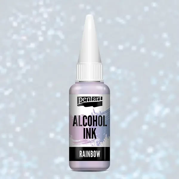 Cerneală pe bază de alcool Pentart, Media ink, cerneală lichidă, 20 ml - curcubeu