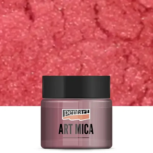 Pentart Art Mica pudră pigmentată strălucitoare, 9 g - roz