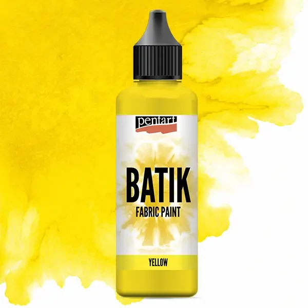 Vopsea pentru batik Pentart, vopsea pentru textile, 80 ml – galben