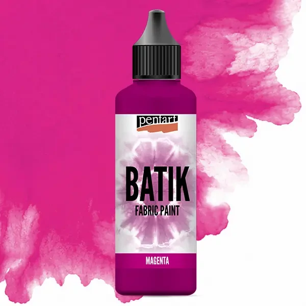 Vopsea pentru batik Pentart, vopsea pentru textile, 80 ml –magenta