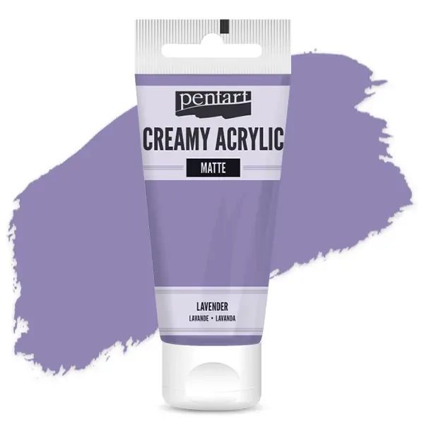 Vopsea cremoasă acrilică Pentart, mată , 60 ml - lavandă