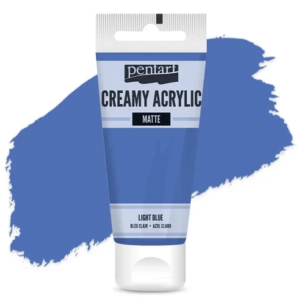 Vopsea cremoasă acrilică Pentart, mată , 60 ml - albastru deschis