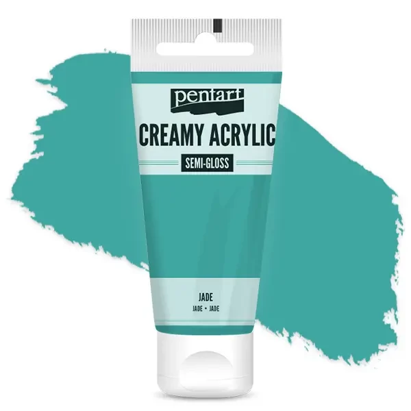 Vopsea cremoasă acrilică Pentart, lucios ca mătasea, 60 ml - jad
