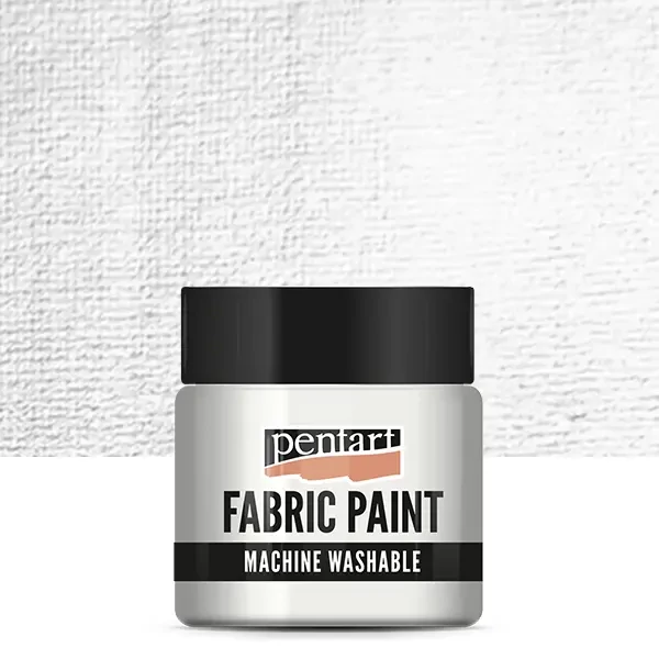 Vopsea textilă Pentart, 50 ml – alb perlat