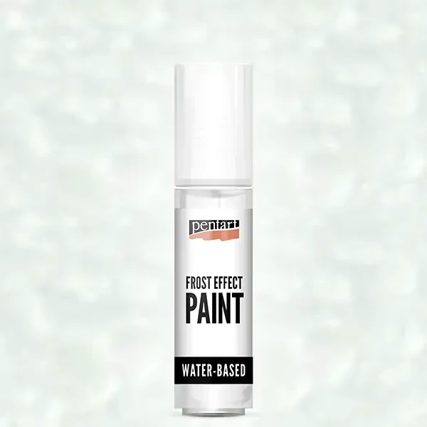 Vopsea satinată Pentart Frost Effect, 20 ml - alb