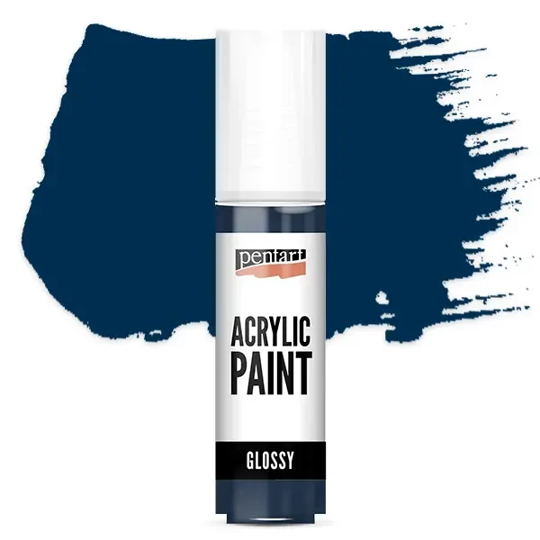 Vopsea acrilică lucioasă Pentart, 20 ml - albastru indigo