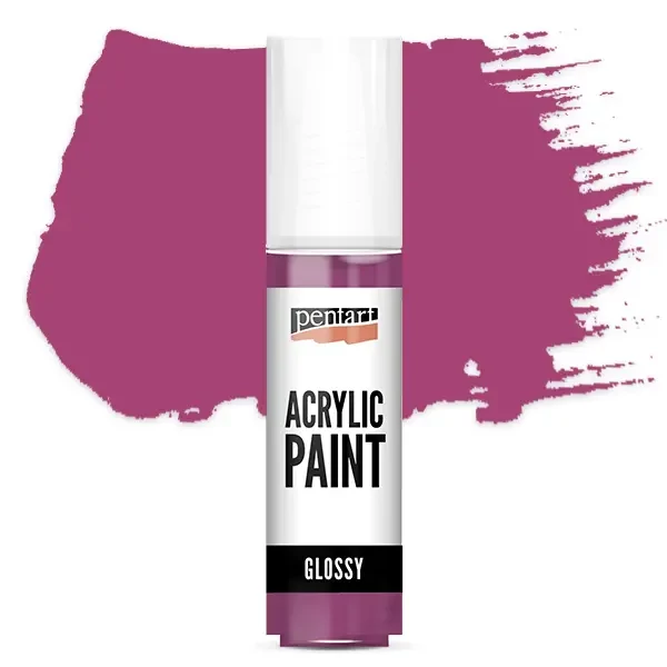 Vopsea acrilică lucioasă Pentart, 20 ml - malva