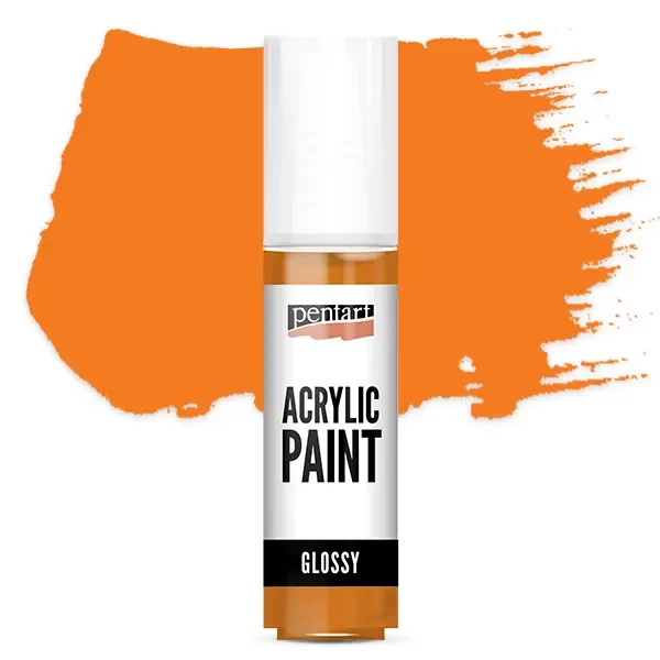 Vopsea acrilică lucioasă Pentart, 20 ml - portocaliu